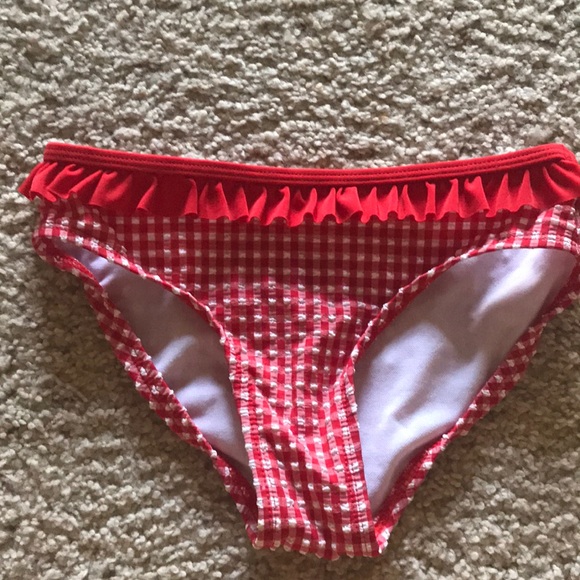 a gingham red and white bikini set - Picture 2 of 3